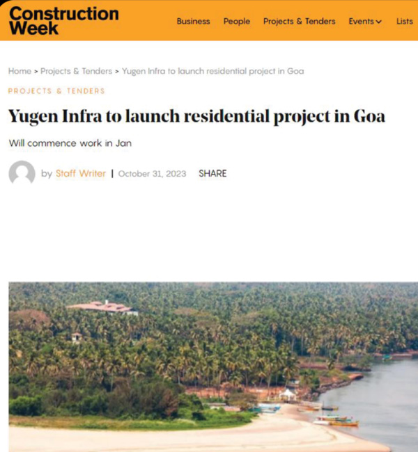 Yugen Infra Certificate